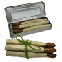 Chocolade asperges in blik
