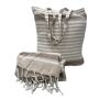 Jack Towel Set: Hamamdoek Terry & canvas tas