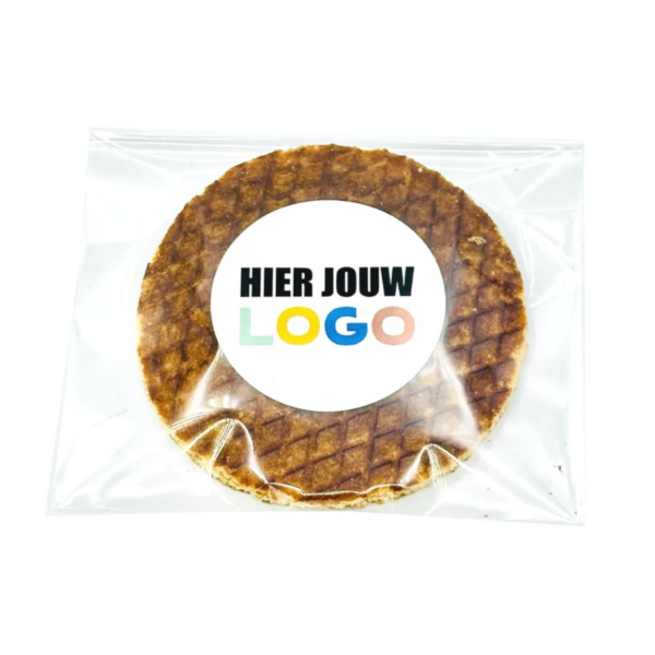 Stroopwafel met logosticker
