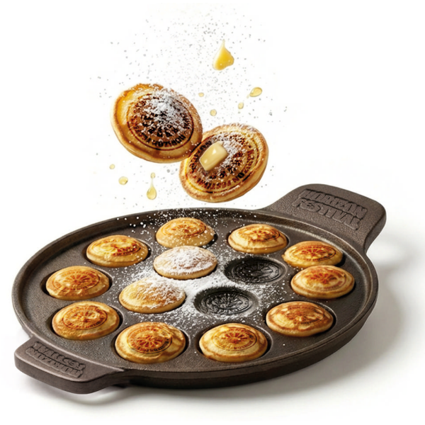 Poffertjespan met logo Poffertjespan met logo